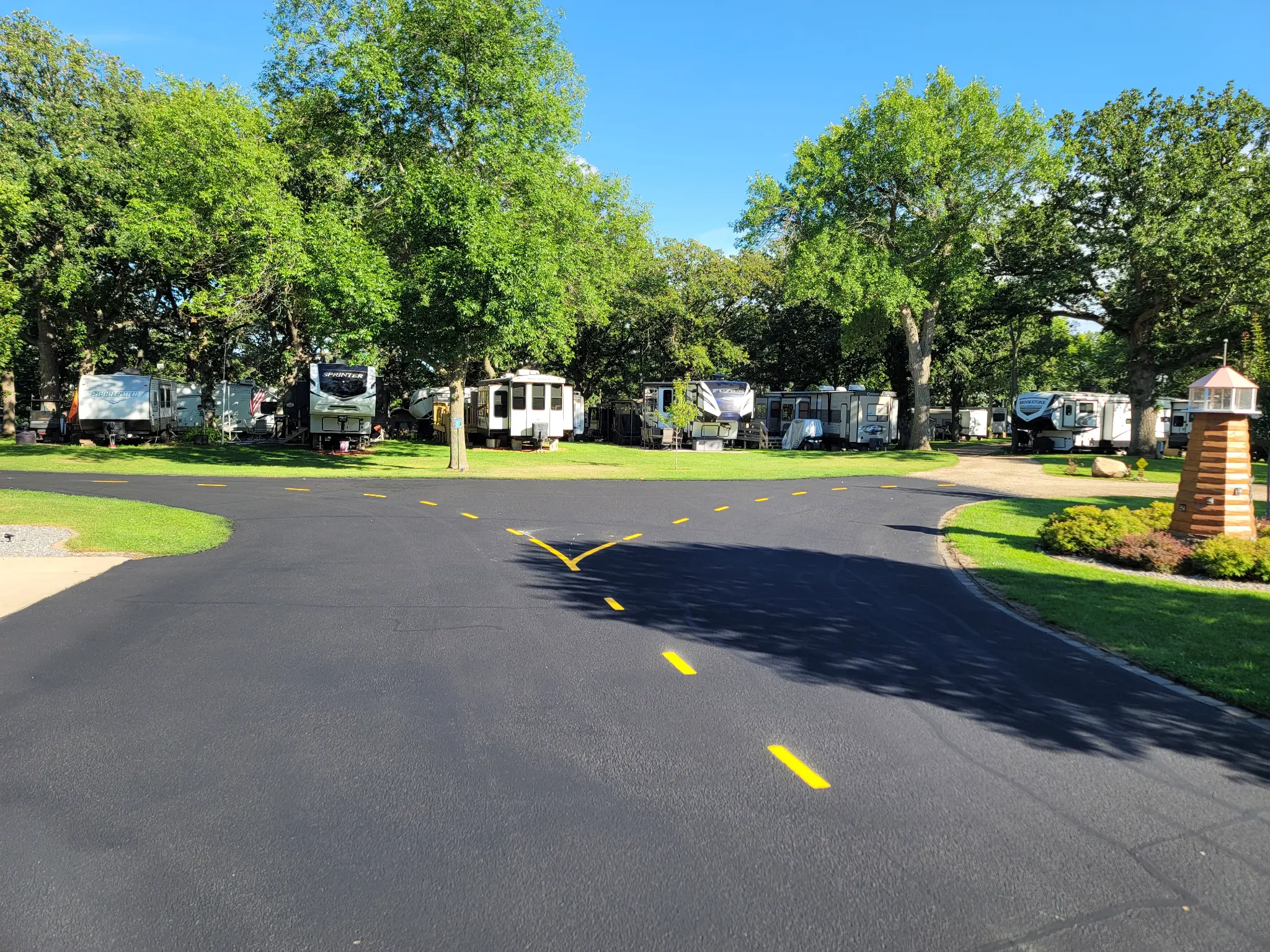 Valhalla Island Campground beautiful grounds